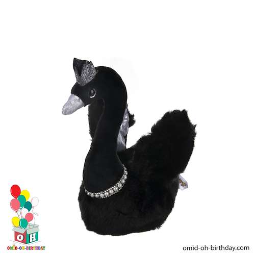  عروسک پولیشی قوی تاج دار مشکی Black swan کد CA0437