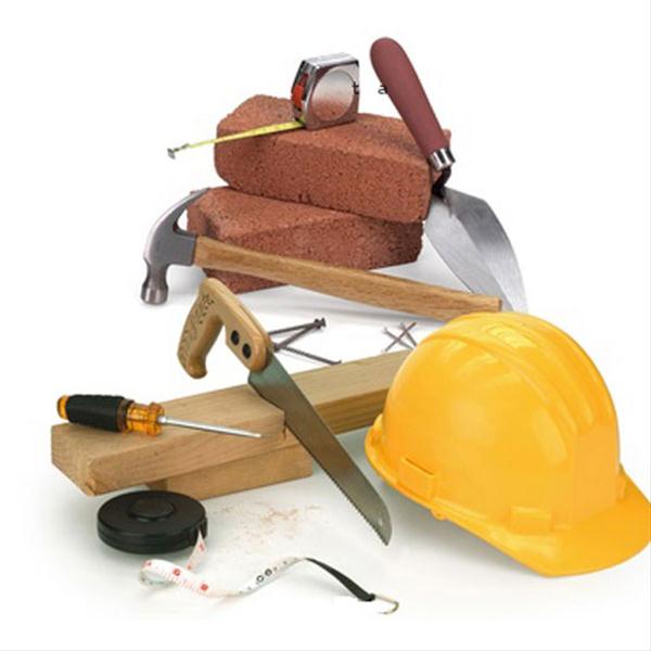 کلاه ایمنی متر و ابزار بنایی