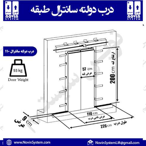 فروش درب دولته سانترال 110 طبقه آسانسور