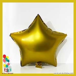  بادکنک فویلی شکلی مدل ستاره طلایی مات کد A0145 لوازم کادویی امید