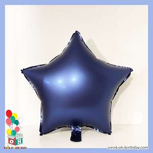  بادکنک فویلی شکلی مدل ستاره سرمه ای مات کد A0146