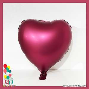لوازم کادویی امید  بادکنک فویلی شکلی مدل قلب زرشکی مات کد A0151