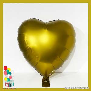 لوازم کادویی امید  بادکنک فویلی شکلی مدل قلب طلایی مات کد A0152