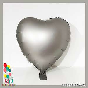  بادکنک فویلی شکلی مدل قلب نقره ای مات کد A0157 لوازم کادویی امید