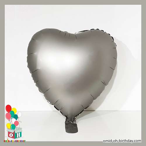  بادکنک فویلی شکلی مدل قلب نقره ای مات کد A0157