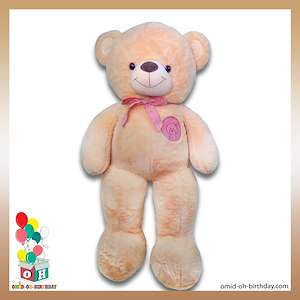 لوازم کادویی امید  عروسک پولیشی خرس تدی کرم سایز ۱۰۰ کد CA0200