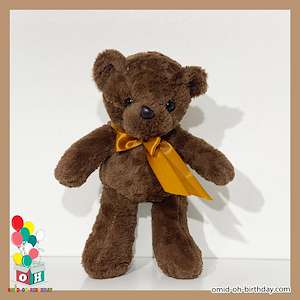 لوازم کادویی امید  عروسک پولیشی خرس تدی قهوه ای سایز ۳۵ کد CA0209