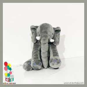  عروسک پولیشی فیل دم ریش دار طوسی سایز ۳۰ کد CA0305 لوازم کادویی امید