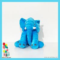  عروسک پولیشی فیل دم ریش دار آبی سایز ۳۰ کد CA0320