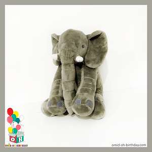لوازم کادویی امید عروسک پولیشی فیل طوسی سایز ۴۵ کد CA0323
