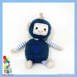 لوازم کادویی امید  عروسک پولیشی آدم فضایی وای فای دار آبی سایز ۳۵ کد CA0340