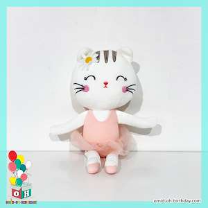 عروسک پولیشی گربه بالرین سفید سایز ۳۲ کد CA0375 لوازم کادویی امید