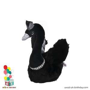  عروسک پولیشی قوی تاج دار مشکی Black swan کد CA0437 لوازم کادویی امید