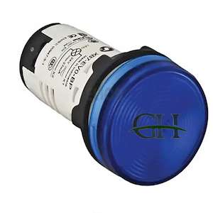چراغ سیگنال باکالیت آبی اشنایدر الکتریک با LED داخلی 24 ولت AC و DC کلید اتوماتیک هوایی الکترو قبادی