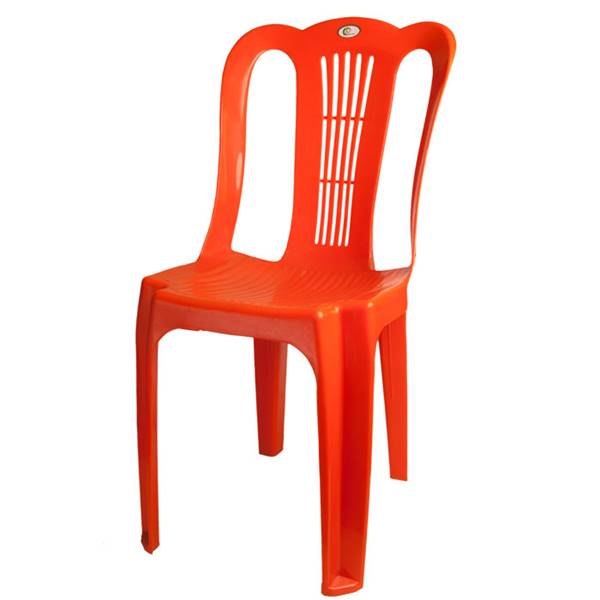 صندلی قرمز پلاستیکی