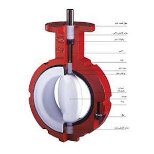 بازرگانی تکنو صنعت پارسیان شیر پروانه ای دور تفلون لاینر(fluid valve (PTFE