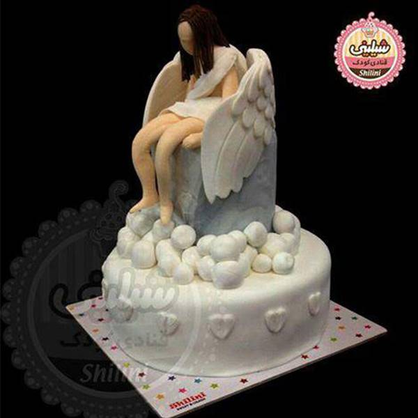 کیک طرح فرشته