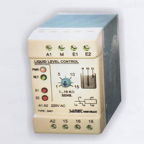 برق صنعتی عالی قاپو رله الکترونیکی کنترل سطح مایعات S-401 صانت الکترونیک