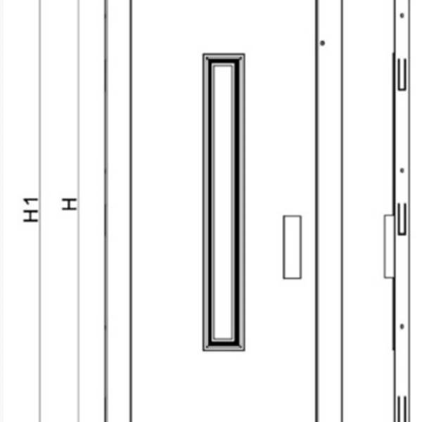درب طبقه لولایی طرح خاتم مربع بهران آسانسور اشراق