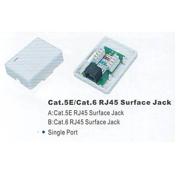 پریز روکار شبکه Cat.5E/Cat.6 RJ45 Surface Jack نتورک کابل Network Cable