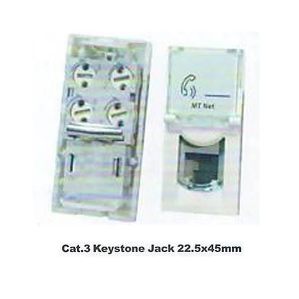 نتورک کابل Network Cable پریز باریک تلفن Cat.3 Keystone Jack 22.5*45mm