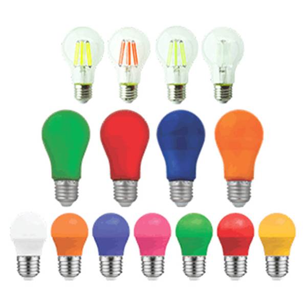 الکترو آزاد لامپ ال ای دی حبابدار رنگی تزئینی