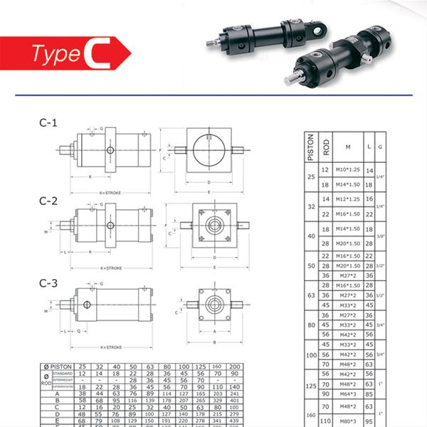 جک هیدرولیک تایپ C